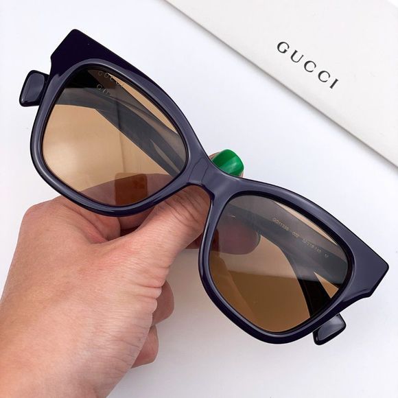 Gucci GG1133S 002 Sunglasses Violet Brown Cat Eye Women - Picture 1 of 10